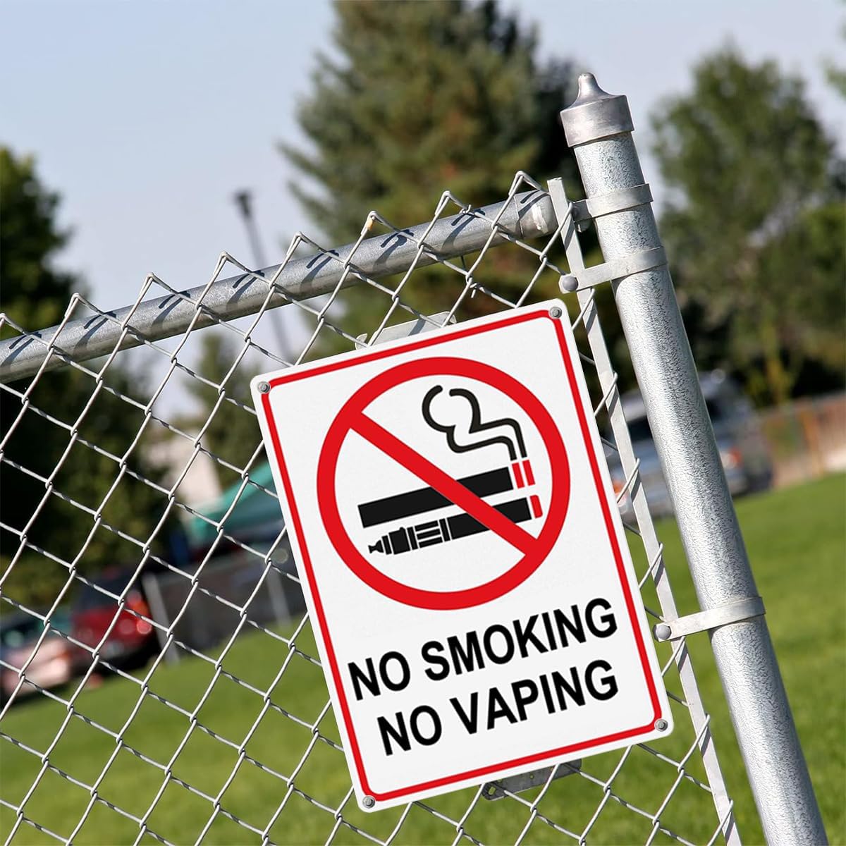 4 Pack No Smoking Signs for Business, 7 x 10 Inches No Smoking No Vaping Sign, No Sm