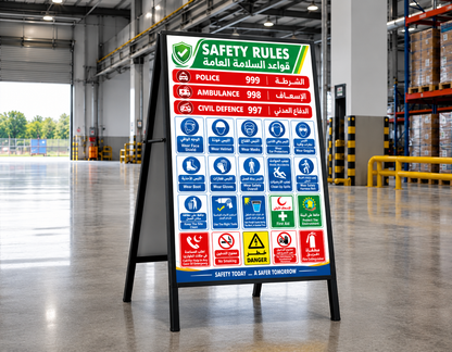 work site safety sticker